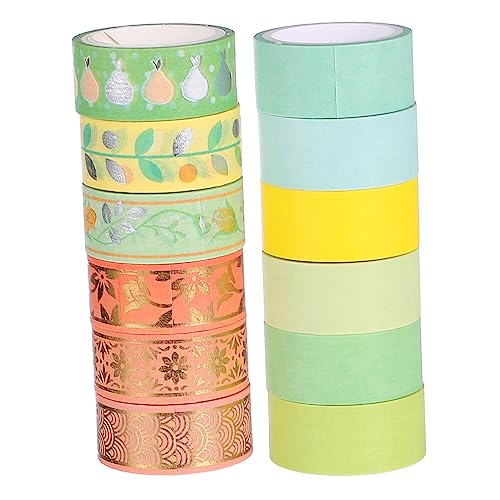 Angoily 12 Rollen Washi Tape Goldfolie Dekoratives Klebeband für DIY Scrapbooking Selbstklebendes Papierklebeband mit Verschiedenen Mustern für Journals und Bastelprojekte Angoily 12 Rollen Washi Tape Goldfolie Dekoratives Klebeband für DIY Scrapbooking Selbstklebendes Papierklebeband mit Verschiedenen Mustern für Journals und Bastelprojekte von Angoily