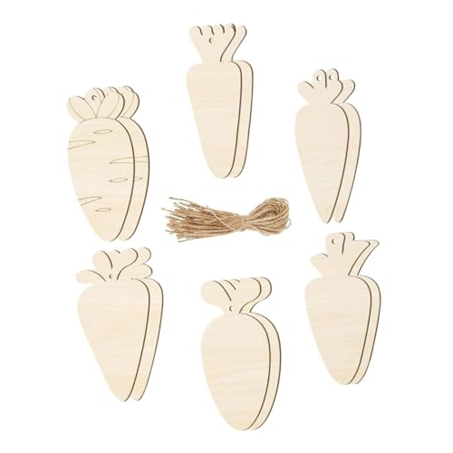 Angoily 12 Sätze DIY Holz Karotten Ausstechformen Unfertige Holzornamente für Bastelideen für Dekorationen und Malprojekte Angoily 12 Sätze DIY Holz Karotten Ausstechformen Unfertige Holzornamente für Bastelideen für Dekorationen und Malprojekte von Angoily