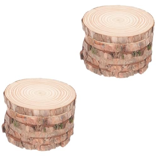Angoily 12 Stck. Teiliges Runde Naturholzscheiben zum Basteln Bemalen und Dekorieren Robuste Unbehandelte Holzplättchen für DIY Kunstprojekte und Wohnaccessoires von Angoily