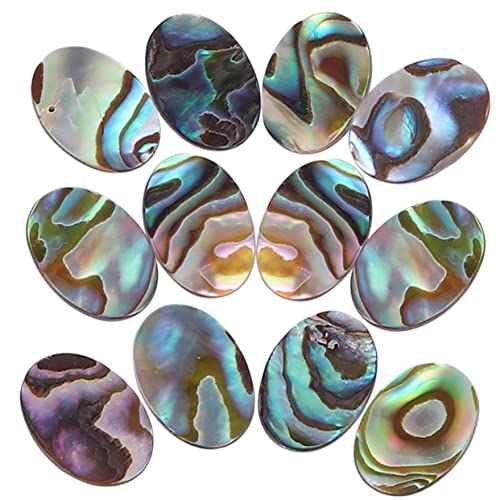 Angoily 12 Stück Abalone Muschel Cabochons Oval Flach für DIY Schmuckherstellung Natürliche Langlebige Perlen für Halsketten Armbänder Ohrringe und Bastelarbeiten Angoily 12 Stück Abalone Muschel Cabochons Oval Flach für DIY Schmuckherstellung Natürliche Langlebige Perlen für Halsketten Armbänder Ohrringe und Bastelarbeiten von Angoily