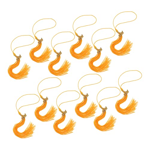 Angoily 12 Stück Abschlusskappen Quasten Master Abschluss Dekorationen Schwarze Abschlussquasten Absolventen Akademiker Abschlusskappen Quasten Ornament Partyquasten Zubehör von Angoily