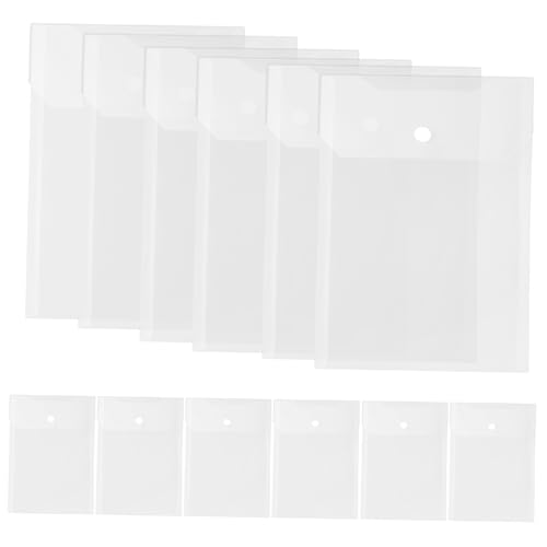 Angoily 12 Stück Aktenhalter Aufbewahrungstaschen wiederverwendbar A5-Dokumentenordner-Organizer-Tasche groß dokumentieren aktenkoffer aktentaschen okay Dokumentenmappen Dateiordner PVC von Angoily