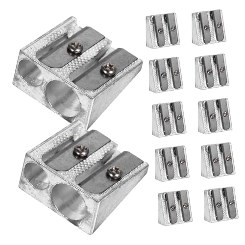 Angoily 12 Stück Bleistiftspitzer Aus Aluminiumlegierung Handbuch Schule Bleistiftschärfer Manuelle Bleistiftspitzer Heavy Duty Bleistiftspitzer-klassenzimmer Schulbedarf Anspitzer Silver Angoily 12 Stück Bleistiftspitzer Aus Aluminiumlegierung Handbuch Schule Bleistiftschärfer Manuelle Bleistiftspitzer Heavy Duty Bleistiftspitzer-klassenzimmer Schulbedarf Anspitzer Silver von Angoily