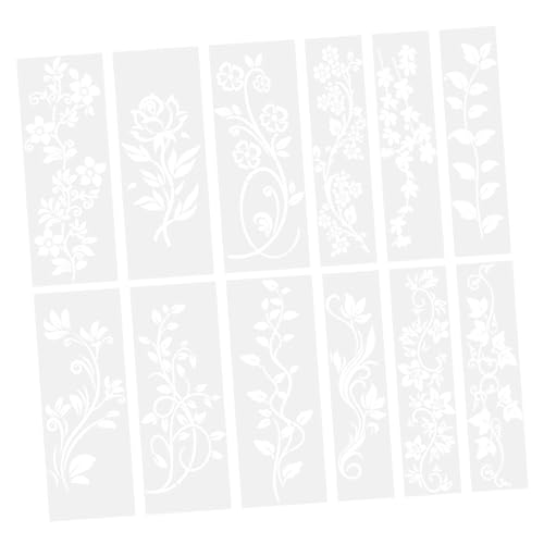 Angoily 12 Stück Blumenranken-schablonen Zum Malen, Wiederverwendbare Blätter, Blumenvorlagen Für Heimwerker, Bastelarbeiten, Malerei, Leinwand, Möbel Und Projekte Angoily 12 Stück Blumenranken-schablonen Zum Malen, Wiederverwendbare Blätter, Blumenvorlagen Für Heimwerker, Bastelarbeiten, Malerei, Leinwand, Möbel Und Projekte von Angoily