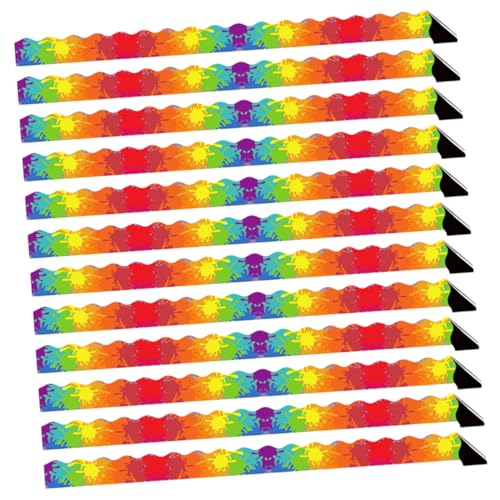 Angoily 12 Stück Collage Grenze Planke Bunte Magnetische Bordüre Dekorationen Bulletin-randstreifen Pinnwand-boarder Farbig Herstellung Magnete Trimmen Groß Pvc Weichmagnetisch von Angoily