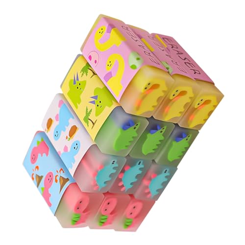 Angoily 12 Stück Dinosaurier Radiergummi Kindergäuer 4b Radiergummis Radiergummi Für Schreibwaren Tierische Radiergummis Dekorativer Radiergummi Radiergummis Für Mini-radierer Pvc von Angoily