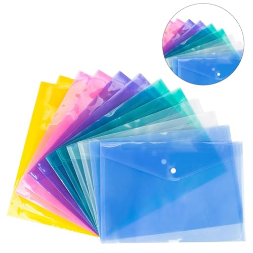 Angoily 12 Stück Dokumententaschen Transparent mit Druckknopf Wasserabweisende PP Sammelmappe für Büro und Schule Reißfeste Sichttasche zur Sicheren Aufbewahrung Wichtiger Unterlagen Blau Angoily 12 Stück Dokumententaschen Transparent mit Druckknopf Wasserabweisende PP Sammelmappe für Büro und Schule Reißfeste Sichttasche zur Sicheren Aufbewahrung Wichtiger Unterlagen Blau von Angoily