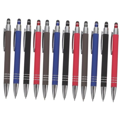 Angoily 12 Stück Ergonomischer Metall Kugelschreiber Schreibspitze Stilvoller Druckkugelschreiber in Schwarz Rot und Dunkelblau Tragbar und Komfortabel für Büro und Zuhause Angoily 12 Stück Ergonomischer Metall Kugelschreiber Schreibspitze Stilvoller Druckkugelschreiber in Schwarz Rot und Dunkelblau Tragbar und Komfortabel für Büro und Zuhause von Angoily
