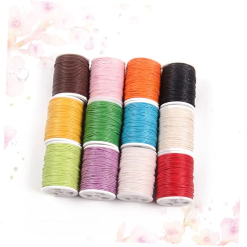 Angoily 12 Stück Gewachste Baumwollschnur für DIY Projekte Bunte Strick Schnur für Kunst Dekoration Basteln und Stärke Farben Angoily 12 Stück Gewachste Baumwollschnur für DIY Projekte Bunte Strick Schnur für Kunst Dekoration Basteln und Stärke Farben von Angoily