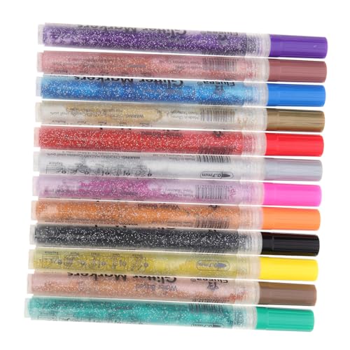 Angoily 12 Stück Glitzermarker Verschiedene Lackstifte Für Zeichenstifte Feine Spitze Marker Für Bastelarbeiten Bunte Farben Metallische Markerstifte Marker Für Malen Angoily 12 Stück Glitzermarker Verschiedene Lackstifte Für Zeichenstifte Feine Spitze Marker Für Bastelarbeiten Bunte Farben Metallische Markerstifte Marker Für Malen von Angoily
