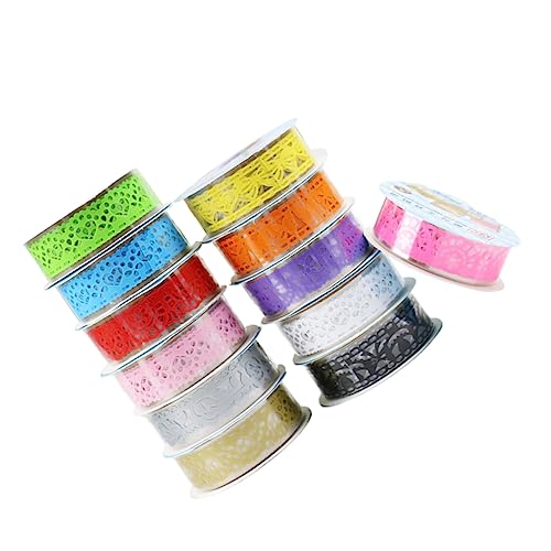 Angoily 12 Stück Hohles Spitzenband Goldband Spitzenband zum Basteln Abdeckband, dekoratives Klebeband Kunstband dekoratives Klebeband zum Basteln Scrapbooking-Spitzenband Angoily 12 Stück Hohles Spitzenband Goldband Spitzenband zum Basteln Abdeckband, dekoratives Klebeband Kunstband dekoratives Klebeband zum Basteln Scrapbooking-Spitzenband von Angoily