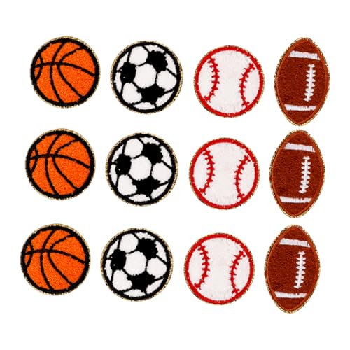 Angoily 12 Stück Hosen Patches selber machen Reparatur Basketball-Stickerei-Applikation sortiert Ausbessern von Flicken kleine Sportball-Aufnäher zarte Hutflecken Stoff Angoily 12 Stück Hosen Patches selber machen Reparatur Basketball-Stickerei-Applikation sortiert Ausbessern von Flicken kleine Sportball-Aufnäher zarte Hutflecken Stoff von Angoily