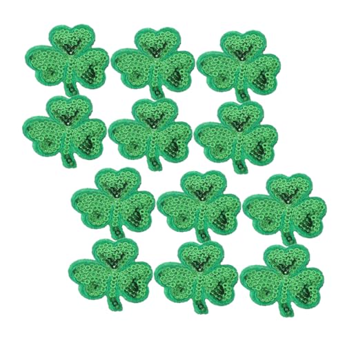 Angoily 12 Stück Klee Patch Flicken zum Aufbügeln für Mädchen Kleiderflicken für Löcher Nähwerkzeug Stickerei-Kleeblatt-Aufnäher Flicken aufbügeln Polyesterfaden Green Angoily 12 Stück Klee Patch Flicken zum Aufbügeln für Mädchen Kleiderflicken für Löcher Nähwerkzeug Stickerei-Kleeblatt-Aufnäher Flicken aufbügeln Polyesterfaden Green von Angoily