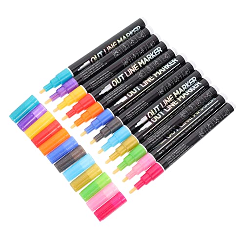Angoily 12 Stück Marker Stifte Doppelspitzen Filzstifte für Basteln und Scrapbooking Durchblutung für Farben für Schule und Büro Einfach zu Verwenden Angoily 12 Stück Marker Stifte Doppelspitzen Filzstifte für Basteln und Scrapbooking Durchblutung für Farben für Schule und Büro Einfach zu Verwenden von Angoily