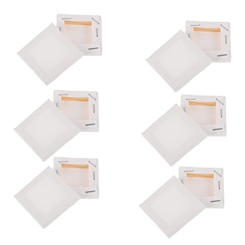Angoily 12 Stück Mini Öl Bilderrahmen Malerei kleiner Rahmen schmucklos Bausätze leer acrylmalset oil painting set Rahmen für Ölgemälde Ölzeichnung auf Ölgemälde Vorräte Holz Weiß von Angoily