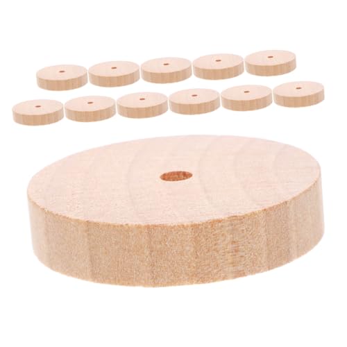 Angoily 12 Stück Miniatur-holzräder: Diy-automodelle, Spielzeug, Unfertiger Holzreifen Für Spielzeug, Bastelmodell, Holzräder, Pädagogische Projekte Für Kinder von Angoily