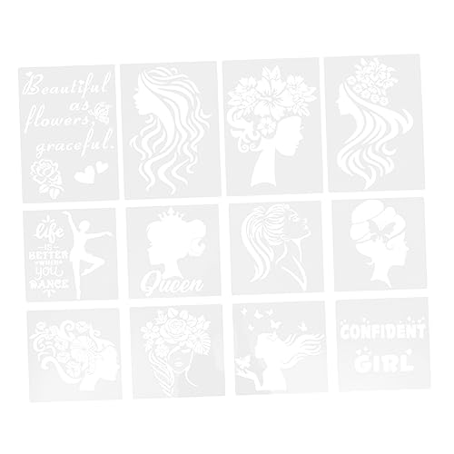 Angoily 12 Stück Motivationsschablonen für Wandmalerei Wiederverwendbare Weibliche Designs für Kreative Wanddekoration und Diy Projekte für Erwachsene Angoily 12 Stück Motivationsschablonen für Wandmalerei Wiederverwendbare Weibliche Designs für Kreative Wanddekoration und Diy Projekte für Erwachsene von Angoily