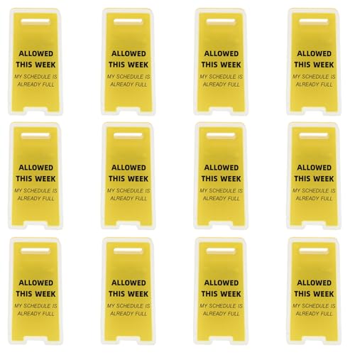 Angoily 12 Stück Notizhalter-Clips: Mini-Schreibtisch-Warnschild, Notizhalter, lustige Memo-Büroklammer, Büro-Humor-Dekoration für den Arbeitsplatztisch von Angoily