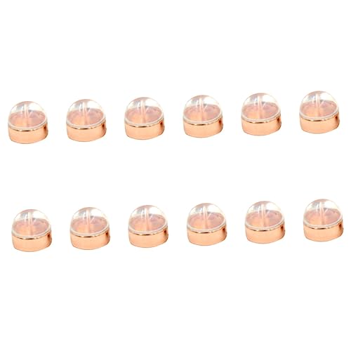 Angoily 12 Stück Ohrstöpsel -ohrring -zubehör Ersatz Verriegelung Zurück Schmuck Ohrstecker Für Ohrstecker Ohrringverschluss Damen Ohrringe Stopper Ohrringe-zubehör Kieselgel Rose Gold von Angoily