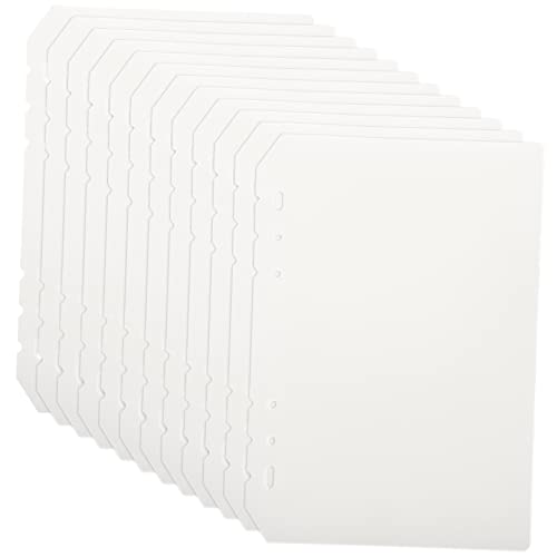 Angoily 12 Stück PP Trennblätter für Ringbuch und Notizbuch Transparent Beschriftbare Tabs für Optimale Organisation von Dokumenten und Notizen von Angoily