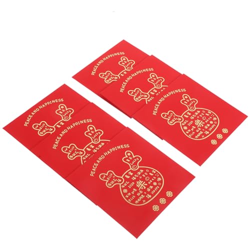 Angoily 12 Stück Rote Umschläge Chinesisches Neujahr Dragon Jahr Glücksgeldumschläge für Feiertage und Feierlichkeiten Drei Stilvollen Designs von Angoily