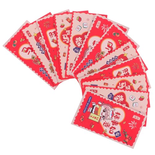 Angoily 12 Stück Rote Umschläge Jahr Des Pferdes Chinesische Hongbao Geldgeschenke Taschen Festliche Frühlingsfest Geldumschläge Robustes Papier Traditionelles Design für Lunar Neues Jahr Angoily 12 Stück Rote Umschläge Jahr Des Pferdes Chinesische Hongbao Geldgeschenke Taschen Festliche Frühlingsfest Geldumschläge Robustes Papier Traditionelles Design für Lunar Neues Jahr von Angoily