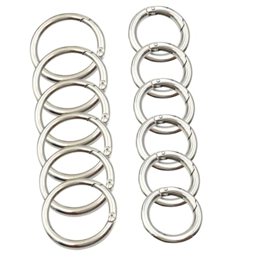 Angoily 12 Stück Schlüsselanhänger Federschnalle DIY Schlüsselanhänger Clip Schlüsselanhänger Schmuck Schlüsselanhänger Runder Karabiner Clip Schlüsselband Für Schlüssel Angoily 12 Stück Schlüsselanhänger Federschnalle DIY Schlüsselanhänger Clip Schlüsselanhänger Schmuck Schlüsselanhänger Runder Karabiner Clip Schlüsselband Für Schlüssel von Angoily