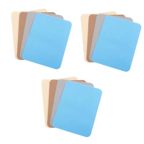 Angoily 12 Stück Teiliges Baumwoll Patches Bunte Rechteckige Reparaturflicken zum Aufbügeln Robuste DIY Textilkleber Flicken für Jeans Taschen Hüte Schuhe Gelb Himmelblau Camel von Angoily