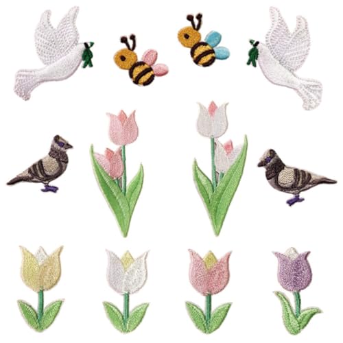 Angoily 12 Stück Teiliges Cartoon Vogel Stickerei Aufnäher zum Aufbügeln Selbstklebende Bügelflicken für Kleidung Taschen Hüte DIY Reparatur und Dekoration Vielseitig für Textilien und Angoily 12 Stück Teiliges Cartoon Vogel Stickerei Aufnäher zum Aufbügeln Selbstklebende Bügelflicken für Kleidung Taschen Hüte DIY Reparatur und Dekoration Vielseitig für Textilien und von Angoily