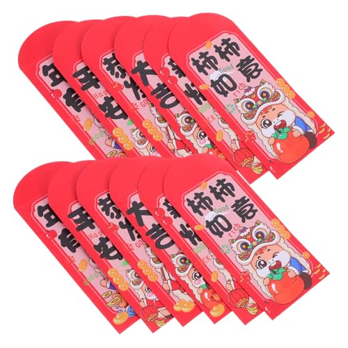 Angoily 12 Stück Teiliges Chinesische Neujahrs-glücksumhüllungen Pferde-motiv Traditionelle Rote Papierumschläge für Frühlingsfest und Familienfeiern Dickes Papier mit Feiner Farbprägung Angoily 12 Stück Teiliges Chinesische Neujahrs-glücksumhüllungen Pferde-motiv Traditionelle Rote Papierumschläge für Frühlingsfest und Familienfeiern Dickes Papier mit Feiner Farbprägung von Angoily
