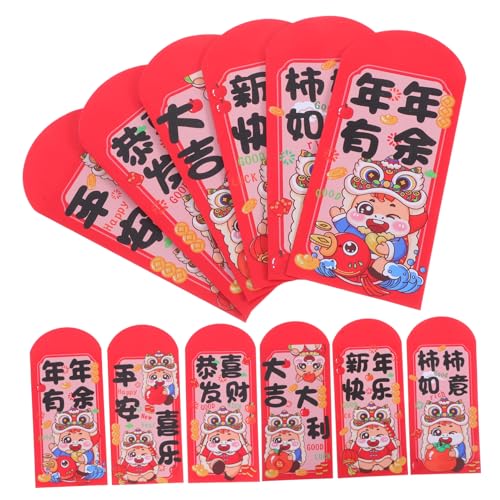 Angoily 12 Stück Teiliges Chinesische Neujahrs-redenvelopes Dickes Papier Farbige Drucke Pferde-jahr-motiv Traditionelle Glücksgeldumschläge für Frühlingsfest und Geburtstagsfeiern von Angoily