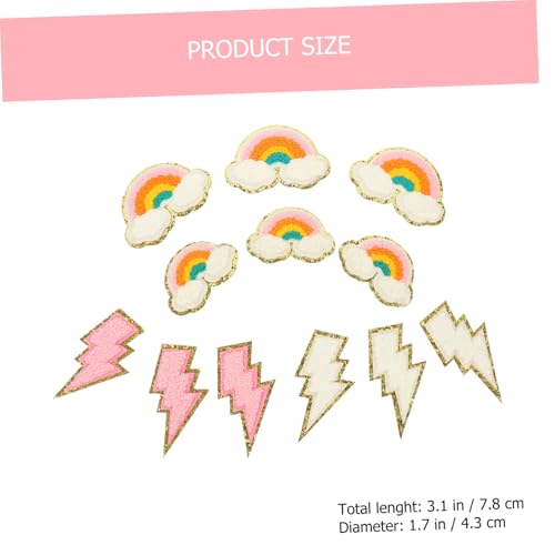 Angoily 12 Stück Teiliges DIY Aufnäher mit Regenbogenmotiv Selbstklebend Aufbügeln Bestickte Patches für Kleidung Taschen Jeans Hüte zum Dekorieren und Reparieren von Textilien Angoily 12 Stück Teiliges DIY Aufnäher mit Regenbogenmotiv Selbstklebend Aufbügeln Bestickte Patches für Kleidung Taschen Jeans Hüte zum Dekorieren und Reparieren von Textilien von Angoily