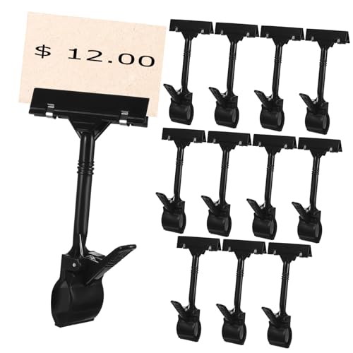 Angoily 12 Stück Teiliges Drehbare Preisschildhalter Clips aus Stabilem Kunststoff Vielseitig Einsetzbar für Runde Stangen und Trennwände in Supermärkten Obstläden und Einkaufszentren Angoily 12 Stück Teiliges Drehbare Preisschildhalter Clips aus Stabilem Kunststoff Vielseitig Einsetzbar für Runde Stangen und Trennwände in Supermärkten Obstläden und Einkaufszentren von Angoily