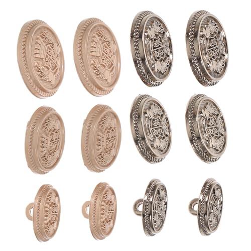 Angoily 12 Stück Teiliges Englische Kronen metallknöpfe für Anzüge Vintage Stil Langlebiges Zinklegierungsmaterial für DIY Handarbeiten Dekorative Knöpfe für Uniform Blazer Mäntel Angoily 12 Stück Teiliges Englische Kronen metallknöpfe für Anzüge Vintage Stil Langlebiges Zinklegierungsmaterial für DIY Handarbeiten Dekorative Knöpfe für Uniform Blazer Mäntel von Angoily