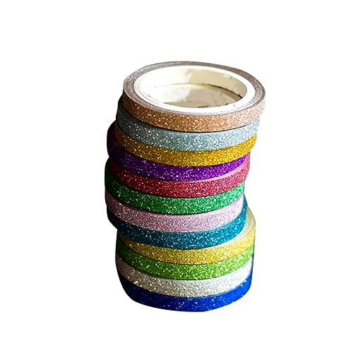 Angoily 12 Stück Teiliges Glitzer Washi Tape Dekoratives Klebeband für Scrapbooking Fotoalben und DIY Planer Farben Zufällig für Kreative Projekte und Geschenkverpackungen Zufällige Farbe Angoily 12 Stück Teiliges Glitzer Washi Tape Dekoratives Klebeband für Scrapbooking Fotoalben und DIY Planer Farben Zufällig für Kreative Projekte und Geschenkverpackungen Zufällige Farbe von Angoily