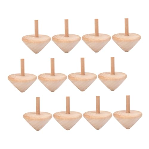 Angoily 12 Stück Teiliges Holz Gyro für DIY Rotierende für Kreative Bastelprojekte Fördert Hand Augen Koordination und Motorische Fähigkeiten Unbedenkliches Design für Sicheres von Angoily