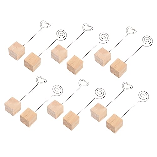 Angoily 12 Stück Teiliges Holz und Kartenhalter für Schreibtisch Vielseitige Notizzettel und Fotoclips für Zuhause und Büro Sicher und Stabil und Praktisch von Angoily