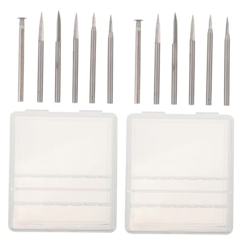 Angoily 12 Stück Teiliges Holzschnitzbohrer Schaft Präzise Gravur Schleifbits für Holzschnitzen Vielseitig Einsetzbar für Diy-holzbearbeitung Geeignet für Dremel und Rotary Tools von Angoily
