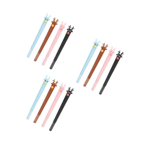 Angoily 12 Stück Teiliges Kugelschreiber mit Elch Mine Schwarze Braune Blaue und Pinke Glattes für Schüler Büro und Weihnachten Angoily 12 Stück Teiliges Kugelschreiber mit Elch Mine Schwarze Braune Blaue und Pinke Glattes für Schüler Büro und Weihnachten von Angoily