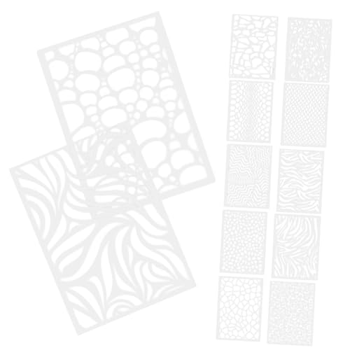 Angoily 12 Stück Teiliges Leoparden Schlangenmuster Schablonen Kunststoff Wiederverwendbare DIY Malvorlagen für Wand Möbel Stoffgestaltung Große Zeichenvorlagen für Kreative Angoily 12 Stück Teiliges Leoparden Schlangenmuster Schablonen Kunststoff Wiederverwendbare DIY Malvorlagen für Wand Möbel Stoffgestaltung Große Zeichenvorlagen für Kreative von Angoily