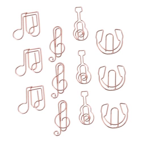 Angoily 12 Stück Teiliges Metall Büroklammern in Kreativen Musiknoten Instrumentenformen Stabile Papierklammern für Büro und Schule Multifunktionale Lesezeichen und Dokumentenhalter Angoily 12 Stück Teiliges Metall Büroklammern in Kreativen Musiknoten Instrumentenformen Stabile Papierklammern für Büro und Schule Multifunktionale Lesezeichen und Dokumentenhalter von Angoily