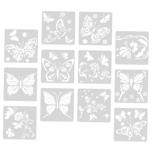 Angoily 12 Stück Teiliges Schmetterlings Malschablonen Wiederverwendbare Zeichenschablonen für Diy Projekte für Scrapbooking Malerei und Basteln mit Eleganten Mustern Angoily 12 Stück Teiliges Schmetterlings Malschablonen Wiederverwendbare Zeichenschablonen für Diy Projekte für Scrapbooking Malerei und Basteln mit Eleganten Mustern von Angoily