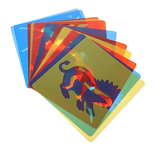 Angoily 12 Stück Teiliges Set Tier Schablonen Kunststoff für Wiederverwendbare Malvorlagen mit Niedlichem Design für Lernen und Basteln Sicher und Langlebig von Angoily