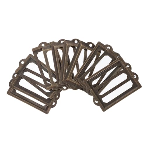 Angoily 12 Stück Teiliges Vintage Metall Etikettenrahmen für Antiker Label Halter aus Einfache Installation Praktische Beschriftung für Möbel und Büro Dekorativ im Retro Stil Angoily 12 Stück Teiliges Vintage Metall Etikettenrahmen für Antiker Label Halter aus Einfache Installation Praktische Beschriftung für Möbel und Büro Dekorativ im Retro Stil von Angoily