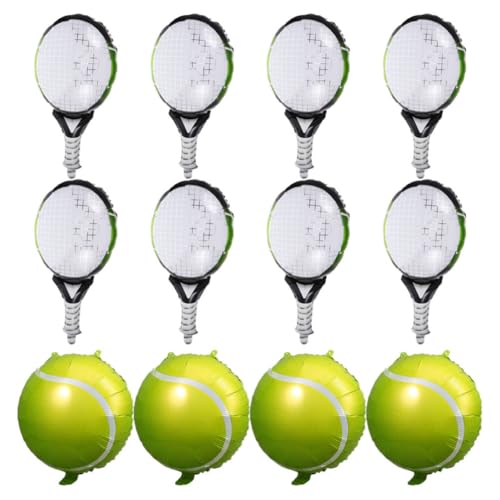 Angoily 12 Stück Tennisballons, grüne Tennisfolienballons, Tennisracketballons, Sport-Themen-Partydekorationen, Geburtstagsfeierbedarf, aufblasbare Tennis-Partyballons Angoily 12 Stück Tennisballons, grüne Tennisfolienballons, Tennisracketballons, Sport-Themen-Partydekorationen, Geburtstagsfeierbedarf, aufblasbare Tennis-Partyballons von Angoily