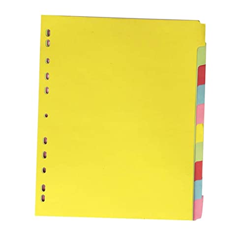 Angoily 12 Stück Trennblätter Teilig Bunte Sortieretiketten für Ringbuch für Büro und Schule zur Klaren Dokumentenorganisation und Schnellen Auffindung von Inhalten von Angoily