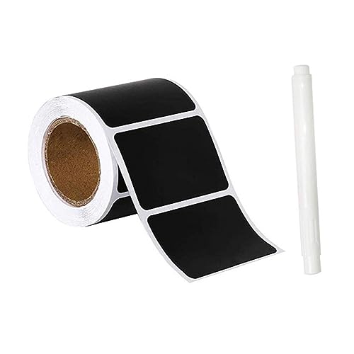 Angoily 120 Blatt Aufkleber für Tafeletiketten wasserdicht Aufkleber für Vorratsetiketten Etiketten für Gläser Essen Etikettenaufkleber für Behälter Tafel-Tag Papier Black von Angoily