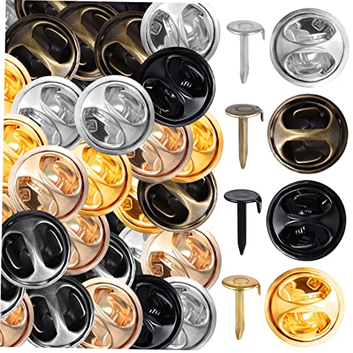 Angoily 120 Sätze Stiftrückseiten Ersetzen Goldene Schmetterlinge Stiftverriegelung Auf Der Rückseite Krawattennadeln Für Schmetterlingskupplungen Stifte Schmetterling-pin-rücken Eisen von Angoily