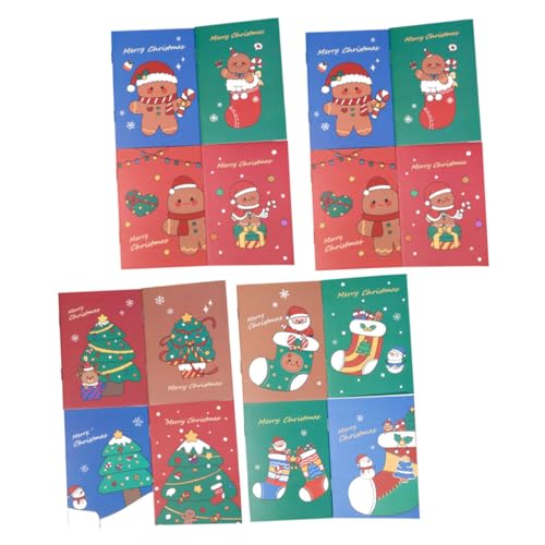Angoily 120 Stck. Teiliges Weihnachts Notizbuch Softcover mit Cartoon Motiven Lebkuchenmann Weihnachtsbaum Weihnachtsstrumpf Praktische Taschen Notizhefte für Schule und Angoily 120 Stck. Teiliges Weihnachts Notizbuch Softcover mit Cartoon Motiven Lebkuchenmann Weihnachtsbaum Weihnachtsstrumpf Praktische Taschen Notizhefte für Schule und von Angoily