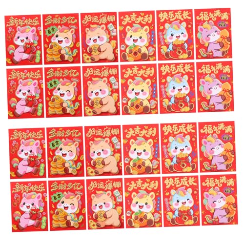 Angoily 120 Stück Chinesische Neujahr Rote Umschläge Kartonpapier Glücksgeldumschläge mit Cartoon Pferd Design für Frühlingsfest Party Favors Angoily 120 Stück Chinesische Neujahr Rote Umschläge Kartonpapier Glücksgeldumschläge mit Cartoon Pferd Design für Frühlingsfest Party Favors von Angoily